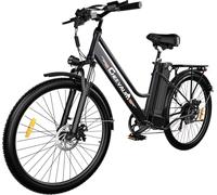 Vélo électrique pour adultes, moteur arrière 250W, vélo électrique à 7 vitesses, vélo de ville 26” avec autonomie de 45 km et vitesse de 25 km/h, suspension avant, batterie 36V 15AH, frein à disque, c