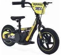 Vélo électrique pour enfants RIRIBIKE RTX3 24V (12"), jaune, batterie au lithium, moteur 100W, frein à disque, siègePolyuréthanesouple réglable