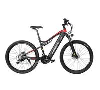 Vélo électrique RANDRIDE, Moteur 500W（Pic 1000W） Batterie 48V17Ah 25KM/H Autonomie 70KM 27.5* 2.4 CST F/R Tout-Suspendu, Noir-Rouge