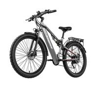 Vélo électrique RANDRIDE YG90 1000W Moteur 48V 17Ah Batterie 26 pouces Frein à disque hydraulique 21 vitesses Gris Pour adulte