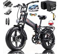 Vélo électrique RANDRIDE YX20M-2 Double moteur 20 Ah 20"" Pneus larges VTT ebike 7 vitesses