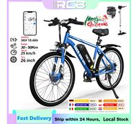 Vélo électrique RCB pour adulte RK15, vélo électrique de 26 pouces pour les trajets quotidiens, avec batterie amovible 36 V 10,4 Ah, moteur 250 W, vitesse maximale de 25 km/h, autonomie de 30 à 35 km,
