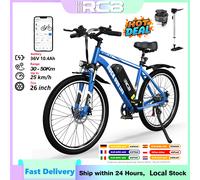 Vélo électrique RCB pour adulte RK15, vélo électrique de 26 pouces pour les trajets quotidiens, avec batterie amovible 36 V 10,4 Ah, moteur 250 W, vitesse maximale de 25 km/h, autonomie de 30 à 35 km,