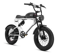 Vélo électrique rétro style cyclomoteur MEELOD DK300 PLUS 20 - Batterie 48V 20Ah - Blanc