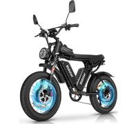 Vélo électrique Ridstar Q20 Pro 20 à double moteur : 2 moteurs de 1000 W, deux batteries 52 V 20 Ah, freins hydrauliques et tout-terrain