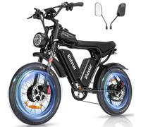 Vélo Électrique Ridstar Q20 Pro(Nouvelle Version), 3000 W Moteurs, 52 V 40 Ah, Vitesse 60 Km/H, Autonomie 180 Km, Freins Hydrauliques, Shimano 7 Vitesses, Pneus Larges 20 Pouces X 4 Pouces