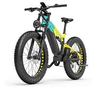 VéLo Électrique RV800PLUS | Vitesse Max 50 km/h | Autonomie 120 km | Moteur 750W | Batterie 48V 20Ah | Pneus 26 Pouces | VertJaune