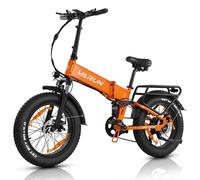 VéLo Électrique S20-2 | Moteur 250W | Batterie 48V 13Ah | Pneus 20 Pouces | Vitesse Max 25 km/h | Autonomie 40-70 km | Couleur Orange