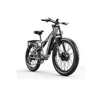 Vtt electrique tout suspendu - Shengmilo - S600 - 2000W Double Moteur - Velo electrique fat bike 26"" - Batterie 48V17.5Ah - Gris