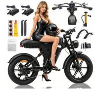 Vélo électrique SINOHON AB20 tout-terrain 1000W 48V 36AH | 2 batteries | 45km/h | 140km | Pneus 20×4,0"" | Écran LCD | Norme UE 01