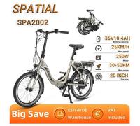 VéLo éLectrique Spatial Smart Pour Adulte, Moteur 250 W, Batterie 36 V 10,4 Ah, Pneus 20 Pouces