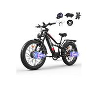 Vélo électrique TIFGALOP, double moteur, pneus larges de 26 pouces, batterie 52 V 21 Ah, suspension intégrale, autonomie 40-80 km, ES7PRO-B