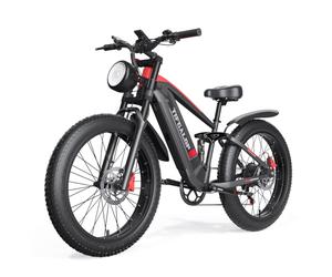 Vélo électrique TIFGALOP ES28 Batterie 48V 22AH Moteur 1000W Pneus 26 pouces Kilométrage max 80KM-Rouge