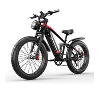 VéLo Électrique TIFGALOP ES28 | Moteur 1000W | Batterie 48V 18Ah | Pneus 26 Pouces | Vitesse Max 50 km/h | Autonomie 45 km?Noir Rouge