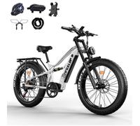 Vélo Électrique - TIFGALOP ES7-W - VTT 26"" - 750W - Batterie 52V21Ah 40-90km - Moteur Simple 7V - Porte-Bagages - Blanc