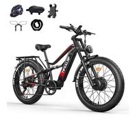 Vélo Électrique - TIFGALOP ES7PRO-B - VTT 26"" - 1500W - Batterie 52V21Ah 40-90km - Moteur Double 7V - Porte-Bagages - Noir