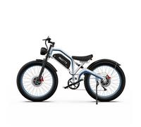 Vélo électrique tout suspendu DUOTTS N26, 2 moteurs doubles 750W, batterie Samsung 20AH, 7 vitesses, frein hydraulique,Bleu