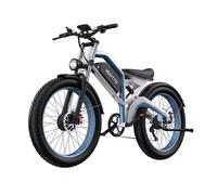 Vélo électrique tout suspendu DUOTTS N26, 2 moteurs doubles 750W, batterie Samsung 20AH, 7 vitesses, frein hydraulique,Bleu