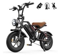 Vélo électrique tout suspendu VARUN PLORER, moteur 500W, batterie 13AH, MAX 40KM/H, 7 vitesses, pneus 16*4.0, noir