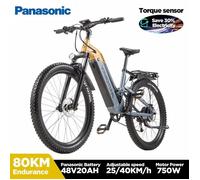 Vélo électrique tout terrain 27,5 pouces 1000 W 48 V Batterie Panasonic 20 Ah Vitesse maximale 45 km/h FR
