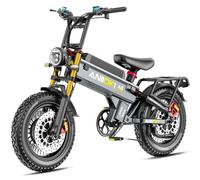 Vélo Électrique Tout-Terrain Aniioki A8 Pro Max, Double Moteur 6000 W - 60v80ah - Autonomie De 394 Km- Pneus Larges 20 X 4,0" - Couple De 250 Nm + App -Gris