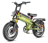 Vélo Électrique Tout-Terrain Aniioki A8 Pro Max, Double Moteur 6000 W - 60v80ah - Autonomie De 394 Km - Pneus Larges 20 X 4,0" - Couple De 250 Nm + App -Vert