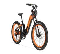 Vélo électrique tout-terrain CYRUSHER Trax 2.0, batterie 52 V 20 Ah, suspension intégrale à 4 points d'ancrage, transmission Shimano 9 vitesses - orange