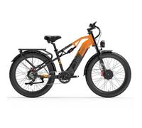 Vélo électrique tout-terrain LANKELEISI MG800Max 2000W à double moteur avec pneus larges 26""(couleur orange)