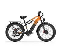 Vélo électrique tout-terrain LANKELEISI MG800Max, double moteur, Orange