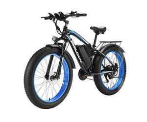 Vélo électrique tout-terrain PHILODO H7 PRO, batterie 48 V 17,5 Ah, transmission Shimano 21 vitesses - bleu
