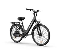 Vélo électrique tout-terrain URIFE E26, 26"" 350W 80km 36V 13Ah Shimano 7 vitesses - Freins à disque Noir