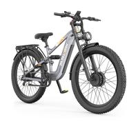 Vélo électrique tout-terrain ZAZAWORK CF500 PRO, batterie 48 V 20 Ah, suspension intégrale - argent