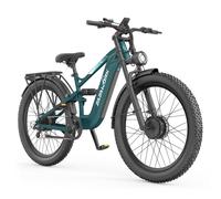Vélo électrique tout-terrain ZAZAWORK CF500 PRO, batterie 48 V 20 Ah, suspension intégrale - Vert