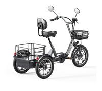 vélo électrique tricycle Cysum T1 PRO - moteur 48V 350W - batterie 48V 22Ah - Autonomie 90km- multiusage - Homme/Femme