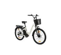 Vélo électrique TTGO C2 PRO pour trajets domicile-travail, batterie 36 V 18 Ah, Shimano 7 vitesses - Blanc