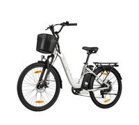 VéLo Électrique TTGO C2 PRO | Vitesse Max 25 km/h | Autonomie 80 km | Moteur 250W | Batterie 36V 18Ah | Pneus 26 Pouces | Argent