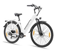 Vélo Electrique TTGO-HZ28-ST - Pneus 28 pouces - Moteur 250 W - Batterie 36 V 20 Ah - Vitesse Max25 km/h - Autonomie 110 km - Blanc