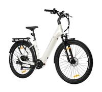 Vélo électrique TTGO Z3 avec batterie amovible 48 V 15 Ah et freins à disque hydrauliques - Blanc