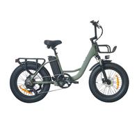 Vélo électrique Univercycle B5 avec porte-bagages avant, batterie 48 V 15 Ah, Shimano 7 vitesses - Vert