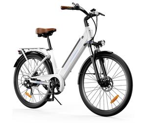 Vélo électrique urbain iScooter Ucitys, batterie 36 V 13 Ah, contrôle via application - Blanc