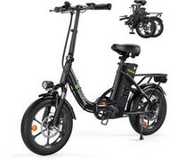 Vélo électrique urbain iSinwheel U4, 16 po, 25 km/h, Noir Noir