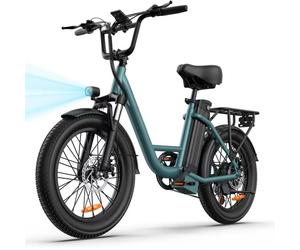 Vélo Électrique URLIFE E20 - Moteur 250W Batterie 48V 13Ah Pneus De 20 Pouces Freins à Disque - Vert