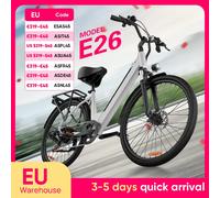 Vélo électrique URLIFE E26 Adult Premium Edition, moteur 250W, modèle tout-terrain universel, 48V 10.4AH, pneus 26 pouces (36V 13AH) Black