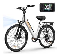 Vélo électrique URLIFE E26 - Moteur 250W Batterie 36V 13Ah Pneus De 26 Pouces Freins à Disque -Blanc