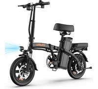VéLo Électrique URLIFE F1L | Vitesse Max 25 km/h | Autonomie 40 km | Moteur 250W | Batterie 48V 7.5Ah | Pneus 14 Pouces | Noir
