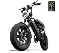 Vélo électrique URLIFE T16, batterie 48 V 13 Ah, suspension intégrale, grand coffre de rangement