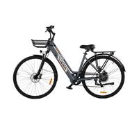 VéLo Électrique VARUN C700-8 | Vitesse Max 25 km/h | Autonomie 40 km | Moteur 250W | Batterie 36V 10Ah | Pneus 28 Pouces | Gris