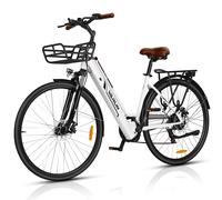 Vélo électrique VARUN C7008 avec panier avant, 28 pouces, pour trajets urbains, avec batterie 36 V 10 Ah