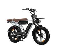 Vélo électrique VELOPRO M9, double batterie 48 V 35 Ah, clignotants - Blanc
