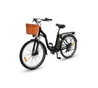 Vélo électrique ville C6, 25 km/h, Noir